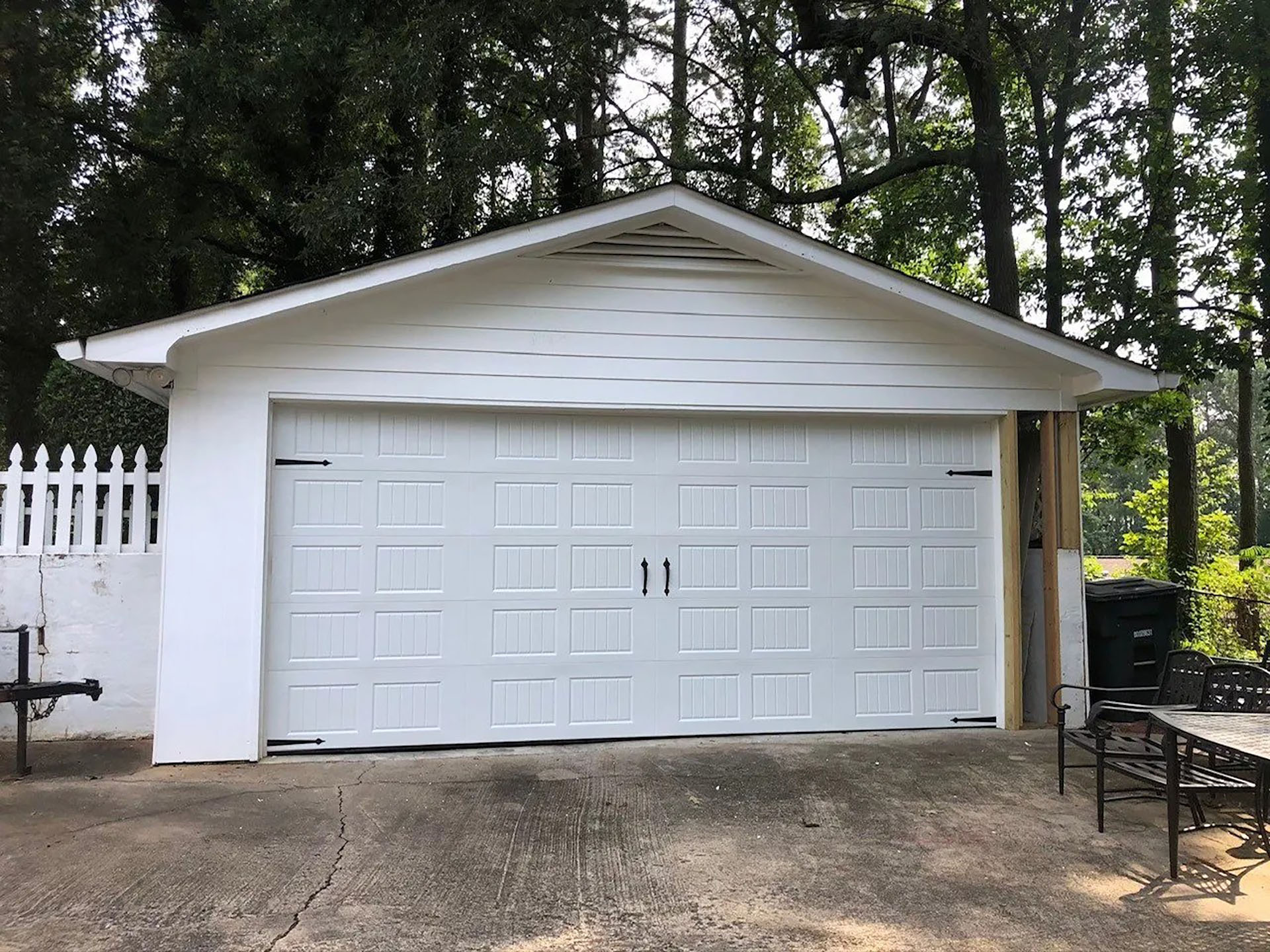 White garage door installation service